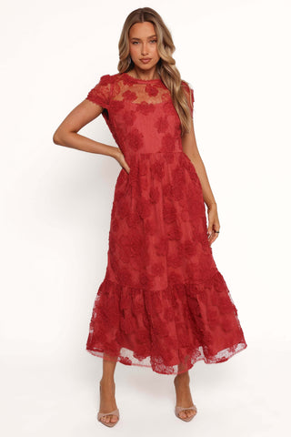 Abbey Midi Dress - Wine - XL - Image 37