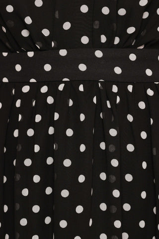 Ada Maxi Dress - Black Polka Dot - XL - Image 35