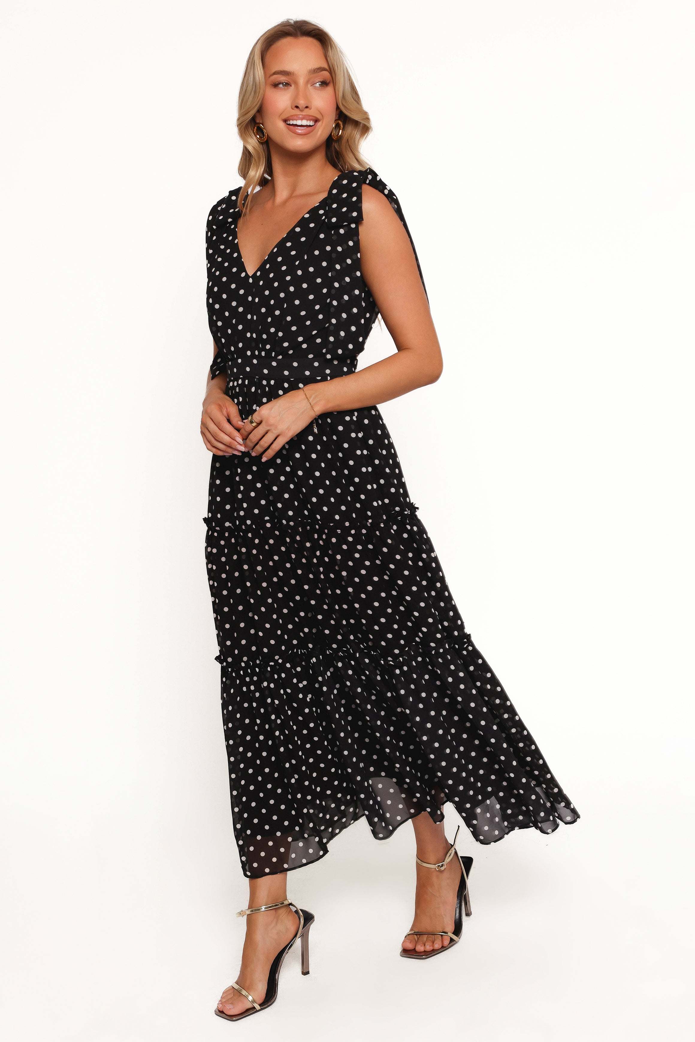 Ada Maxi Dress - Black Polka Dot - XL - Image 31
