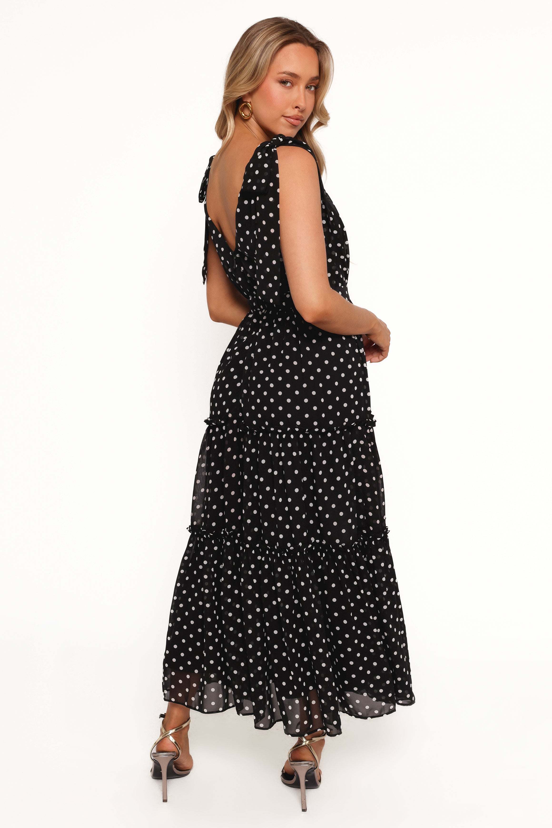 Ada Maxi Dress - Black Polka Dot - XL - Image 30