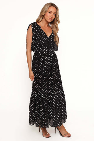 Ada Maxi Dress - Black Polka Dot - XL - Image 32
