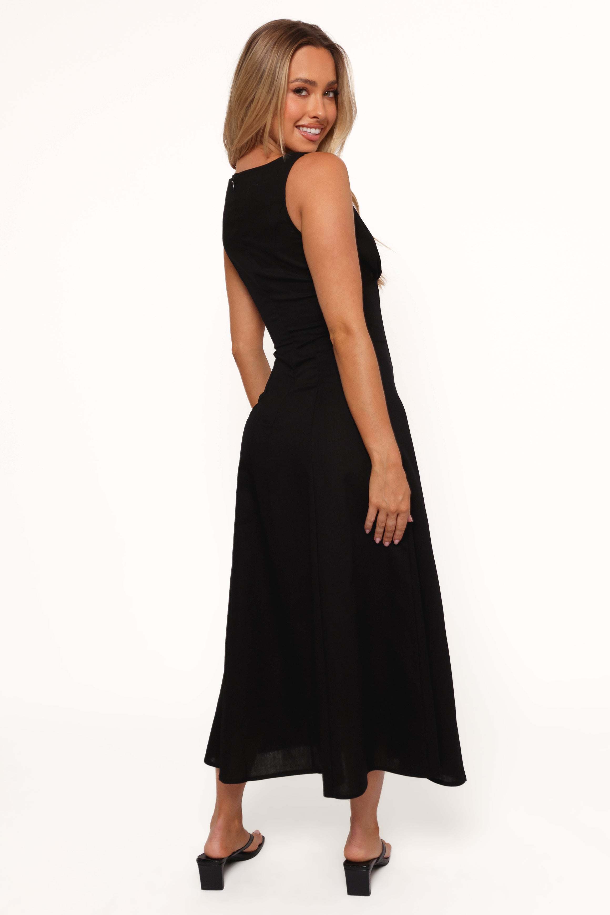 Barbara Midi Button Down Dress - Black - XL - Image 38