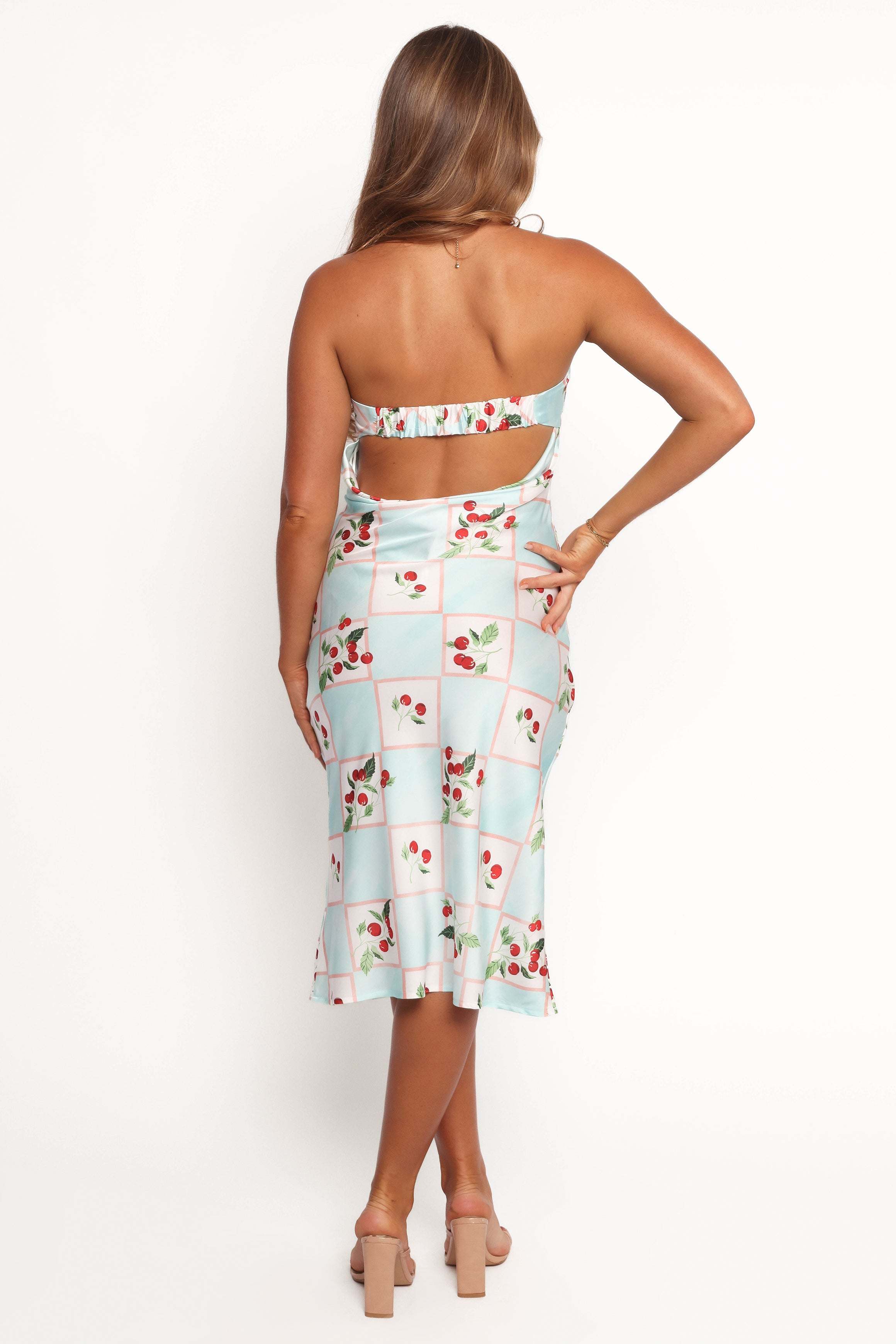 Benton Strapless Midi Dress - Cherry Print - XL - Image 31
