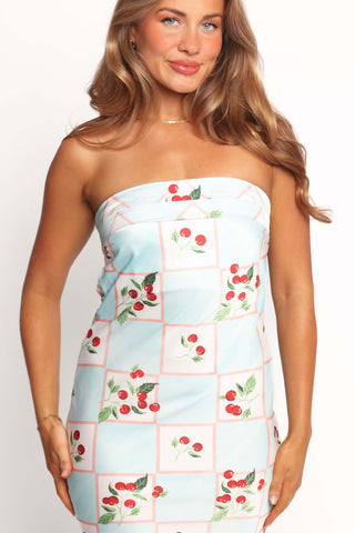 Benton Strapless Midi Dress - Cherry Print - XL - Image 33