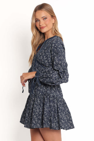 Brooklyn Mini Dress - Blue Floral - XL - Image 49