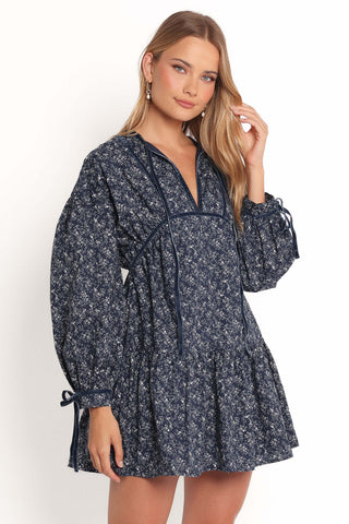 Brooklyn Mini Dress - Blue Floral - XL - Image 51