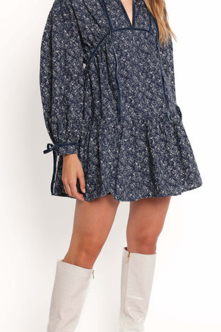 Brooklyn Mini Dress - Blue Floral - XL - Image 54