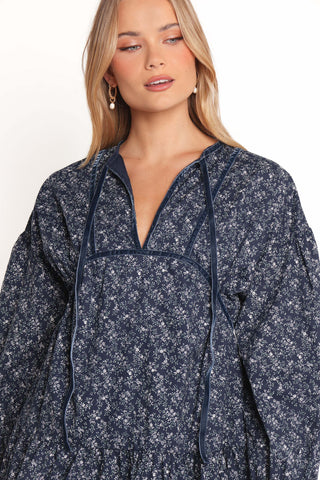 Brooklyn Mini Dress - Blue Floral - XL - Image 52