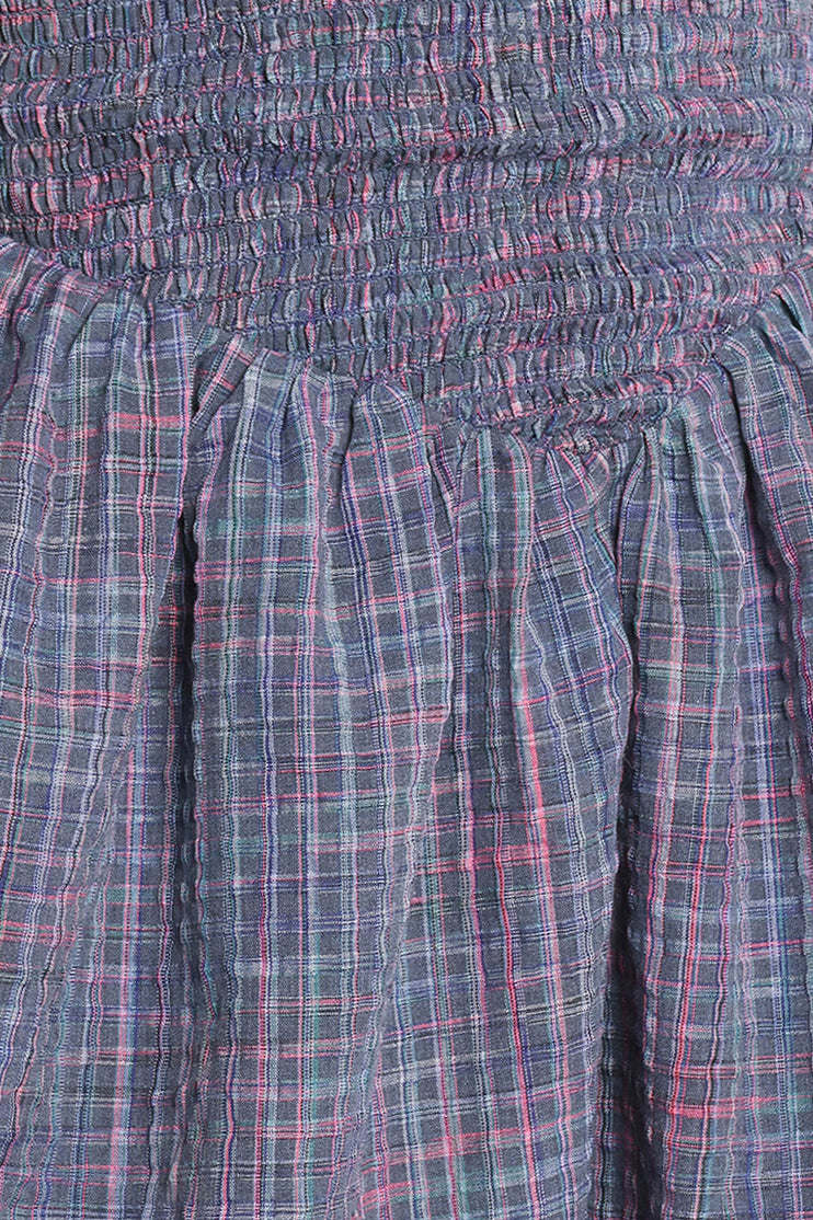 Celine Mini Dress - Navy Plaid - XL - Image 40