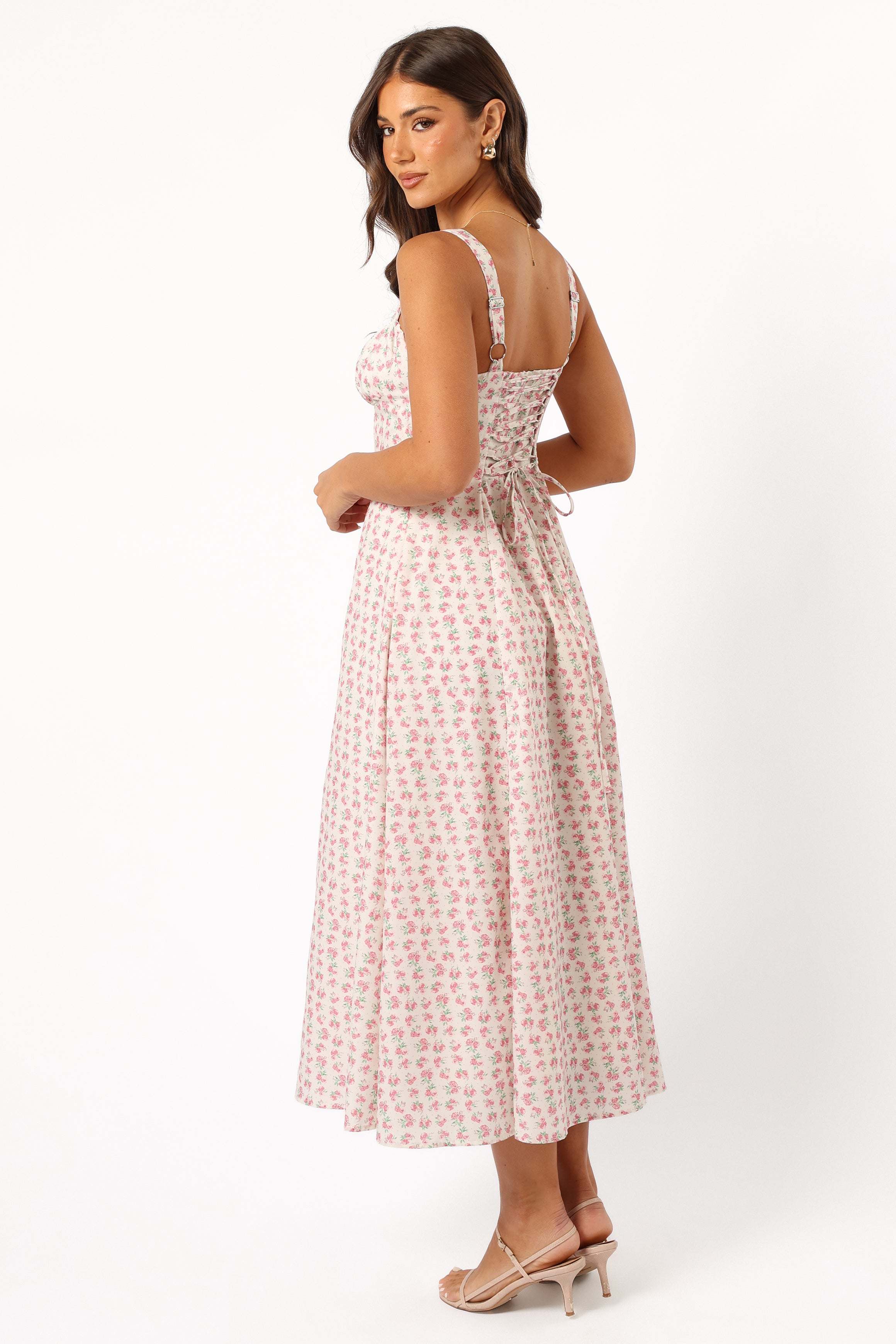 Elodie Midi Dress - Pink Floral - XL - Image 46