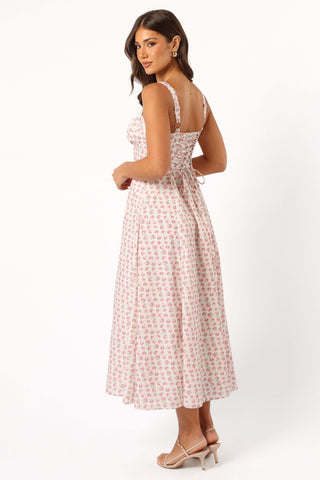 Elodie Midi Dress - Pink Floral - XL - Image 46