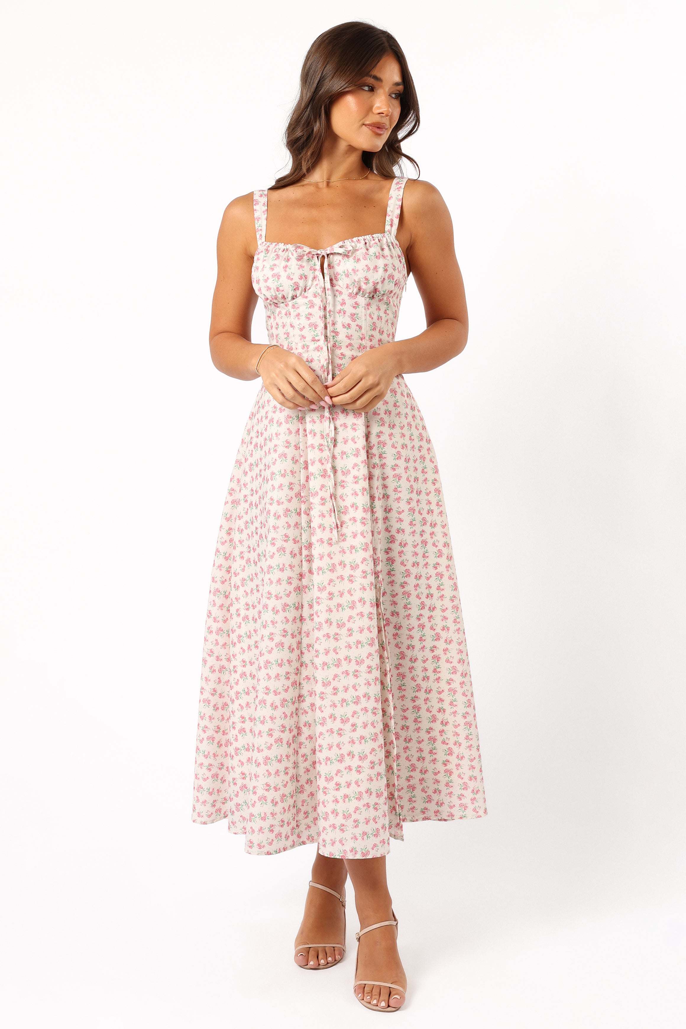 Elodie Midi Dress - Pink Floral - XL - Image 44