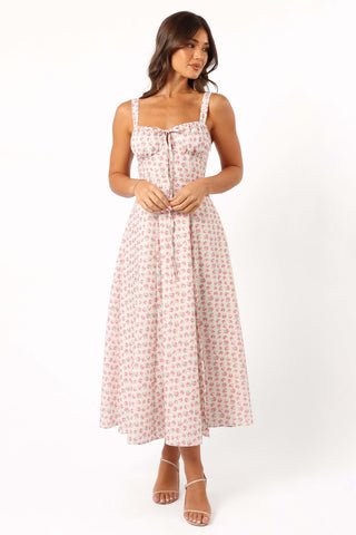 Elodie Midi Dress - Pink Floral - XL - Image 44