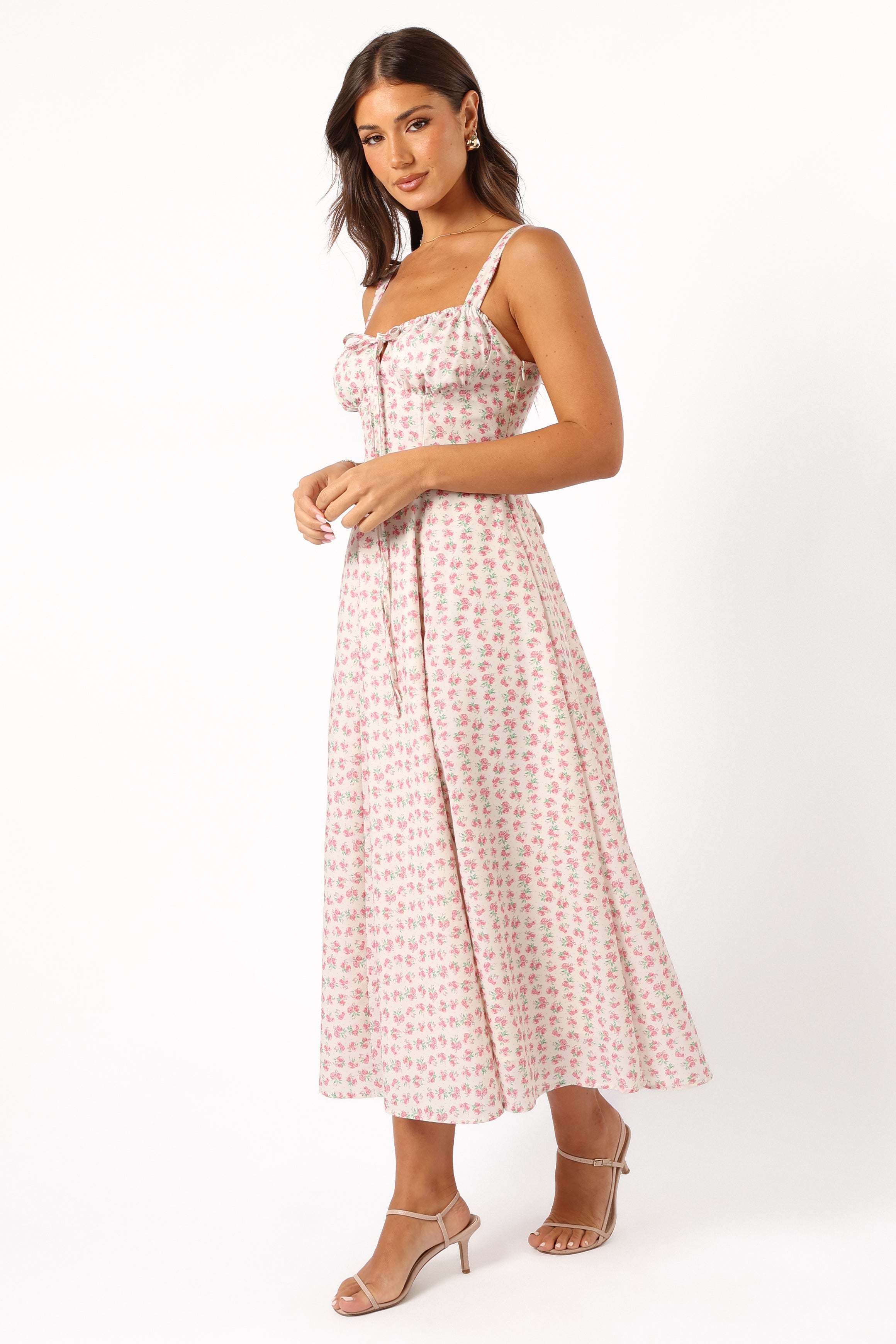 Elodie Midi Dress - Pink Floral - XL - Image 45