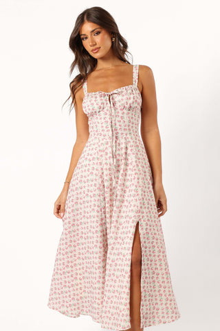 Elodie Midi Dress - Pink Floral - XL - Image 43
