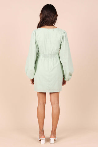 Emilina Long Sleeve Mini Dress - Sage - XL - Image 26