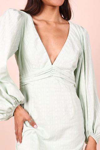 Emilina Long Sleeve Mini Dress - Sage - XL - Image 27