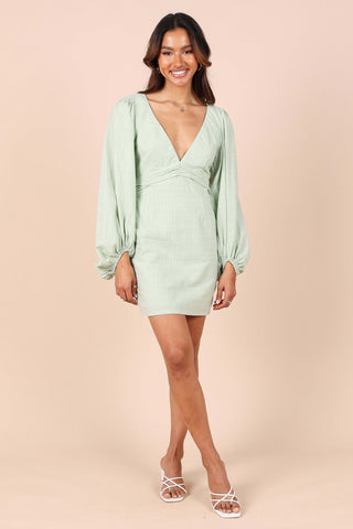 Emilina Long Sleeve Mini Dress - Sage - XL - Image 28