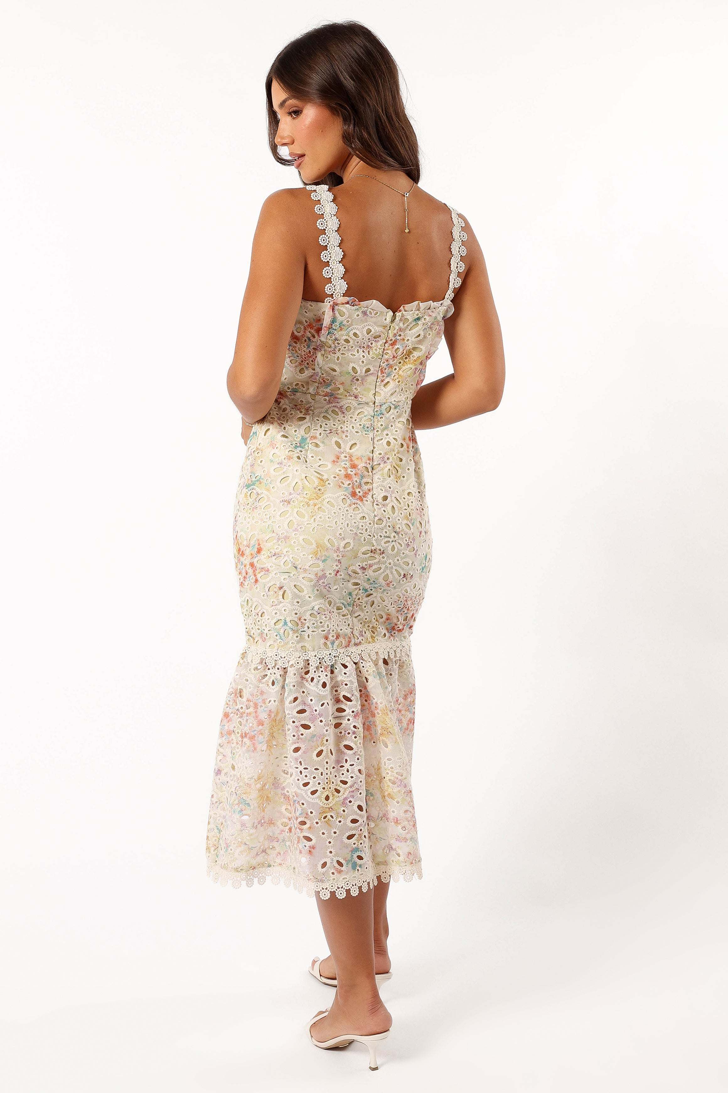 Isla Floral Midi Dress - Lime Multi - XL - Image 43