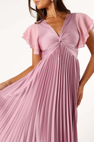 Nova Flutter Sleeve Midi Dress - Dusty Rose - XL - Image 59