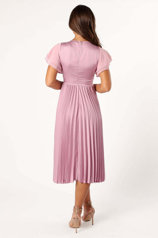 Nova Flutter Sleeve Midi Dress - Dusty Rose - XL - Image 57