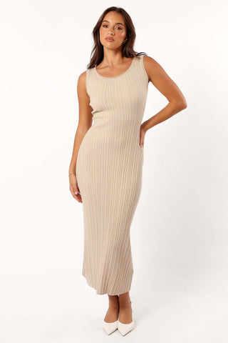 Reign Maxi Knit Dress - Beige - XL - Image 29